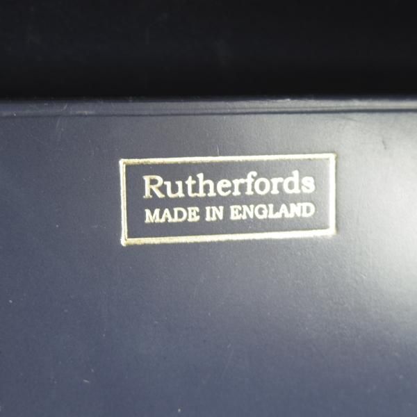 極美品★(英)ラザフォード/Rutherfords【定価￥60,500-★ブライドルレザー仕様/ミュージックバッグ】紺/革/メンズ/ビジネス/鞄★N5682