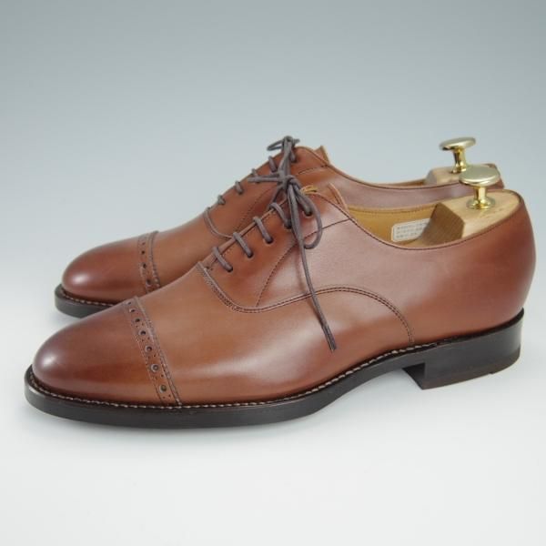 未使用★ポロ・ラルフローレン SIZE 24.5【貴重★グッドイヤーウェルテッド製法/日本製】茶/パンチドキャップトゥ/リーガル/REGAL/POLO Ralph Lauren★g250