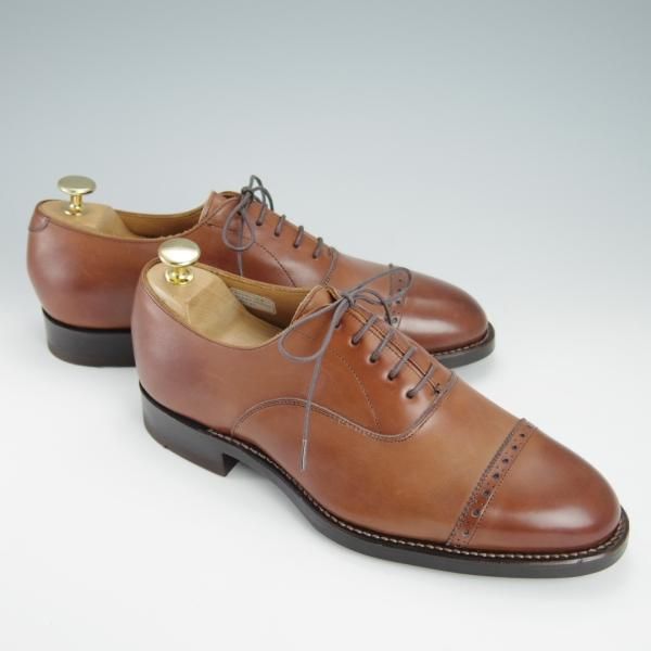 未使用★ポロ・ラルフローレン SIZE 24.5【貴重★グッドイヤーウェルテッド製法/日本製】茶/パンチドキャップトゥ/リーガル/REGAL/POLO Ralph Lauren★g250