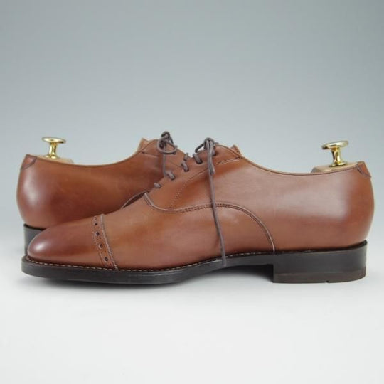 未使用★ポロ・ラルフローレン SIZE 24.5【貴重★グッドイヤーウェルテッド製法/日本製】茶/パンチドキャップトゥ/リーガル/REGAL/POLO Ralph Lauren★g250