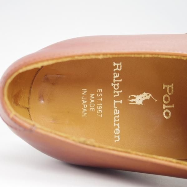 未使用★ポロ・ラルフローレン SIZE 24.5【貴重★グッドイヤーウェルテッド製法/日本製】茶/パンチドキャップトゥ/リーガル/REGAL/POLO Ralph Lauren★g250