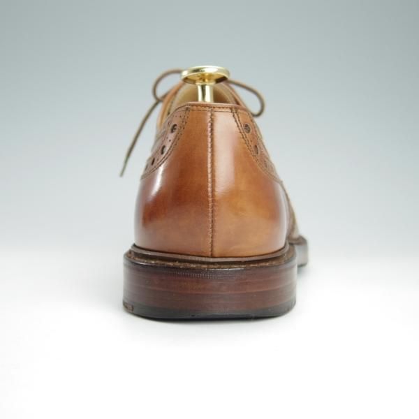 極上★クロケット&ジョーンズ 7.5E【★BANGOR/365ラスト】MAHOGANY BURNISHED/フルブローグ/カーフ/茶/メンズ/Crockett&Jones★g256