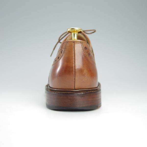極上★クロケット&ジョーンズ 7.5E【★BANGOR/365ラスト】MAHOGANY BURNISHED/フルブローグ/カーフ/茶/メンズ/Crockett&Jones★g256