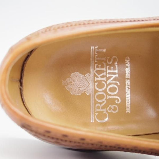 極上★クロケット&ジョーンズ 7.5E【★BANGOR/365ラスト】MAHOGANY BURNISHED/フルブローグ/カーフ/茶/メンズ/Crockett&Jones★g256