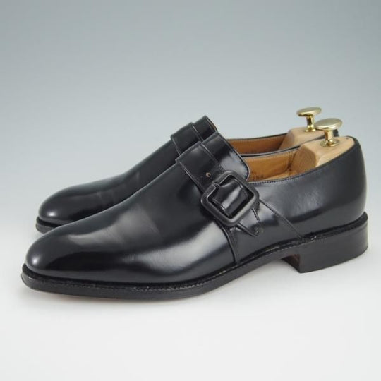 極美品★チャーチ65F/UK6.5【貴重★73ラスト/ブックバインダーカーフ】Westbury/3都市ロゴ/モンクストラップ/黒/メンズ/Church's★g259