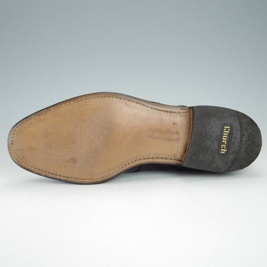 極美品★チャーチ65F/UK6.5【貴重★73ラスト/ブックバインダーカーフ】Westbury/3都市ロゴ/モンクストラップ/黒/メンズ/Church's★g259