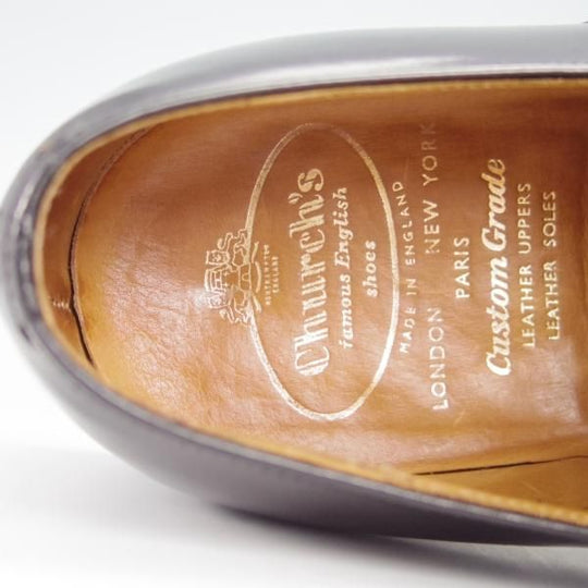 極美品★チャーチ65F/UK6.5【貴重★73ラスト/ブックバインダーカーフ】Westbury/3都市ロゴ/モンクストラップ/黒/メンズ/Church's★g259