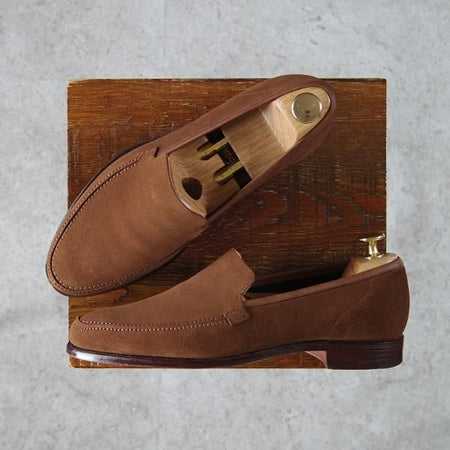 極美品★クロケット&ジョーンズ 6E【定価￥75,900-★ビームスF別注/GAVIN】235ラスト/ローファー/スエード/BEAMS F/Crockett&Jones★g260