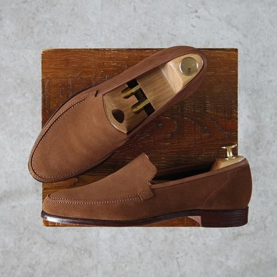 極美品★クロケット&ジョーンズ 6E【定価￥75,900-★ビームスF別注/GAVIN】235ラスト/ローファー/スエード/BEAMS F/Crockett&Jones★g260