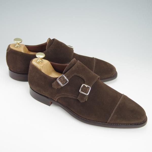 極美品★クロケット&ジョーンズ 8.5E【モデル定価￥93,500-★LOWNDES 2/ユナイテッドアローズ別注】341ラスト/濃茶/Crockett&Jones★g261