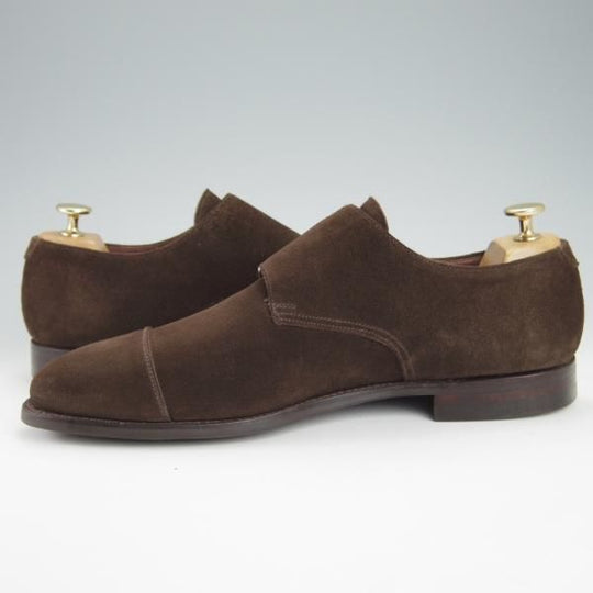 極美品★クロケット&ジョーンズ 8.5E【モデル定価￥93,500-★LOWNDES 2/ユナイテッドアローズ別注】341ラスト/濃茶/Crockett&Jones★g261