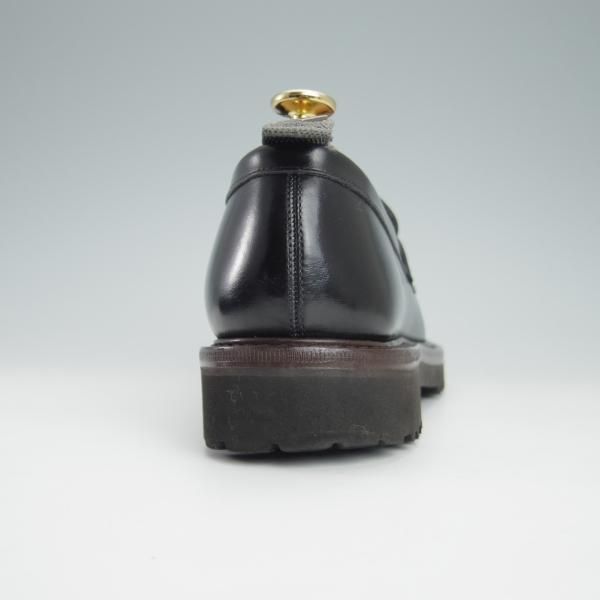 極美品★WH/ダブルエイチ SIZE 6.5【定価￥52,800-★(仏)アノネイ社/ボカルーカーフ】WH0505/コインローファー/Vocalou/黒/メンズ★g264