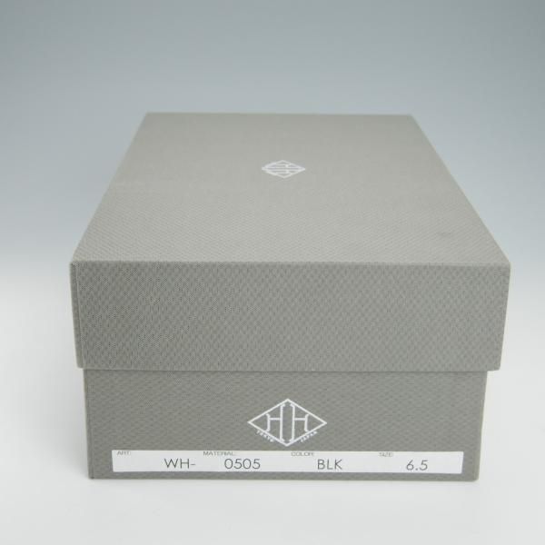 極美品★WH/ダブルエイチ SIZE 6.5【定価￥52,800-★(仏)アノネイ社/ボカルーカーフ】WH0505/コインローファー/Vocalou/黒/メンズ★g264