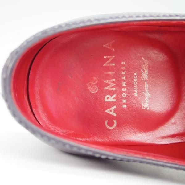 極上★(スペイン製)CARMINA/カルミナ SIZE 7.5【グッドイヤーウェルテッド製法★80256/SIMPSONラスト】ショートウイング/カーフ/紺★g268
