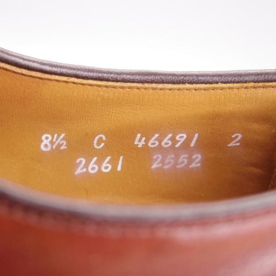 極上★(米)アレンエドモンズ 8.5C【現行定価7.5万円程度★Bradley/Uチップ】カーフ/茶/メンズ/ALLEN EDMONDS★g269
