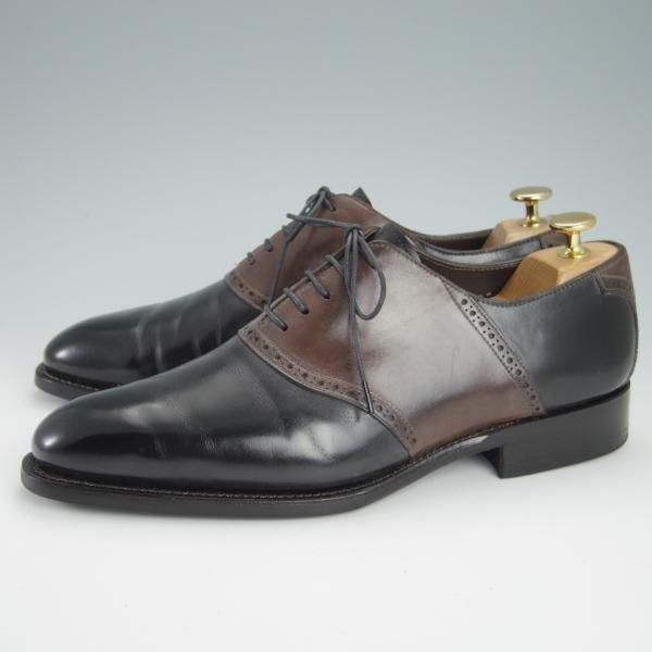 極上★Perfetto/ペルフェット SIZE 7【★ワールドフットウェアギャラリー別注/World Footwear Gallery】カーフ/黒×濃茶/メンズ★g271