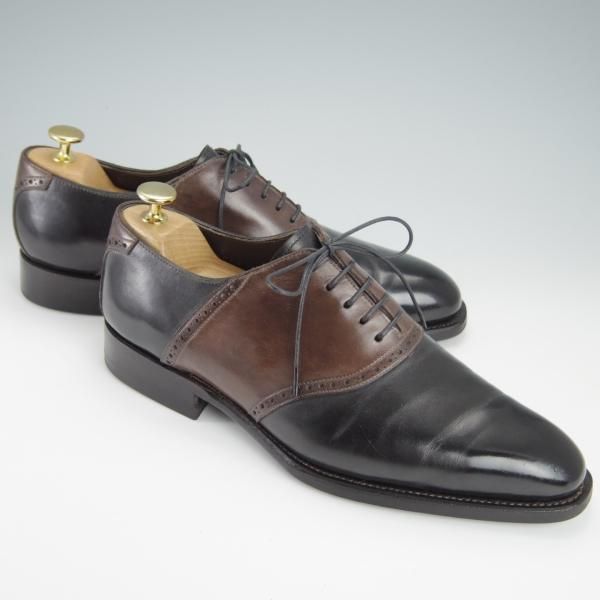 極上★Perfetto/ペルフェット SIZE 7【★ワールドフットウェアギャラリー別注/World Footwear Gallery】カーフ/黒×濃茶/メンズ★g271