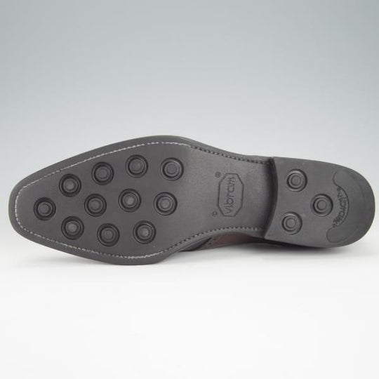 極上★Perfetto/ペルフェット SIZE 7【★ワールドフットウェアギャラリー別注/World Footwear Gallery】カーフ/黒×濃茶/メンズ★g271