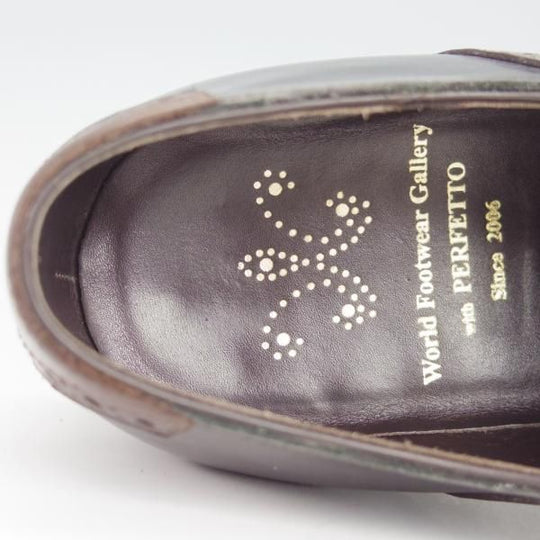 極上★Perfetto/ペルフェット SIZE 7【★ワールドフットウェアギャラリー別注/World Footwear Gallery】カーフ/黒×濃茶/メンズ★g271