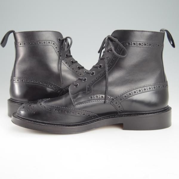 極美品★トリッカーズ SIZE 9【定価￥88,000-★ストウ/STOW/M5634】カントリーブーツ/カーフ/黒/メンズ/Tricker's★g273