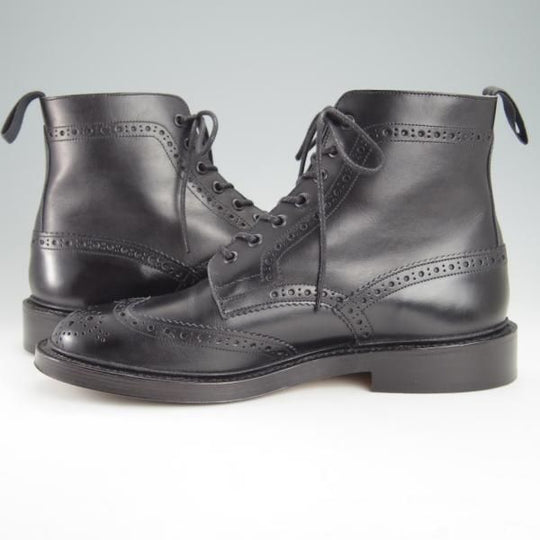 極美品★トリッカーズ SIZE 9【定価￥88,000-★ストウ/STOW/M5634】カントリーブーツ/カーフ/黒/メンズ/Tricker's★g273