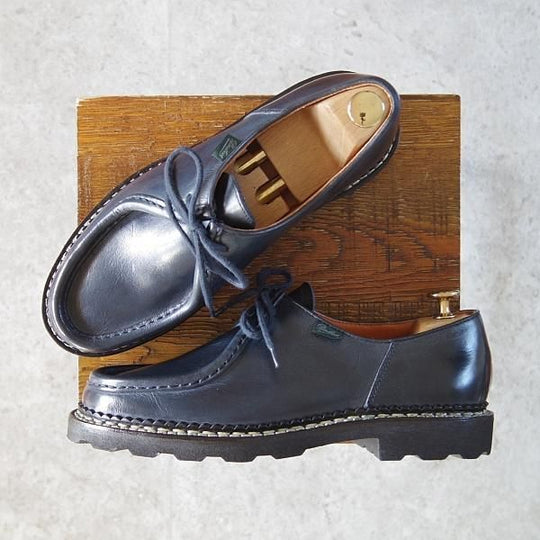 ほぼ未使用★パラブーツ SIZE 40【定価￥71,500-★ミカエル/MICHAEL】チロリアンシューズ/リスレザー/紺/メンズ/Paraboot★g275