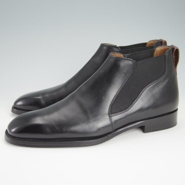 極美品★(仏)ベルルッティ SIZE 6.5【★ヴェネチアレザー/サイドゴアブーツ】アンクルブーツ/黒/メンズ/Berluti★g276