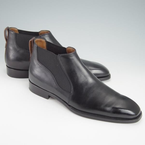 極美品★(仏)ベルルッティ SIZE 6.5【★ヴェネチアレザー/サイドゴアブーツ】アンクルブーツ/黒/メンズ/Berluti★g276