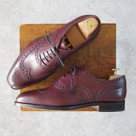 新品★(英)グレンソン 8F【定価￥64,900-★BATH/22356-15】フルブローグ/カーフ/バーガンディー/赤茶/メンズ/GRENSON★g278