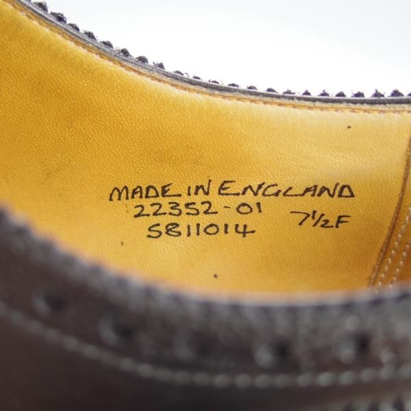 極上★(英)グレンソン 7.5F【定価￥74,800-★OXFORD/オックスフォード】セミブローグ/カーフ/黒/メンズ/GRENSON★g279