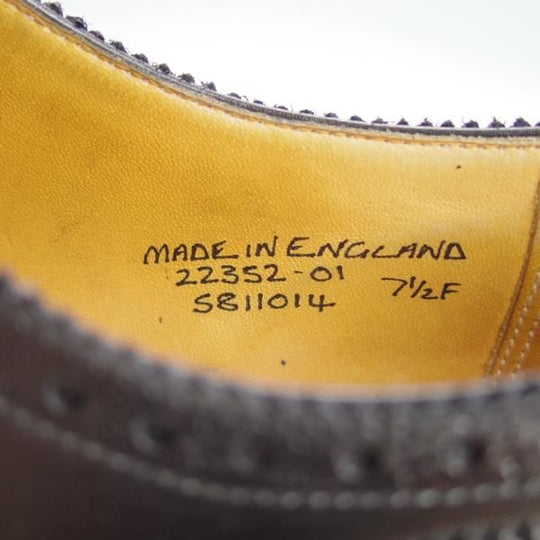 極上★(英)グレンソン 7.5F【定価￥74,800-★OXFORD/オックスフォード】セミブローグ/カーフ/黒/メンズ/GRENSON★g279