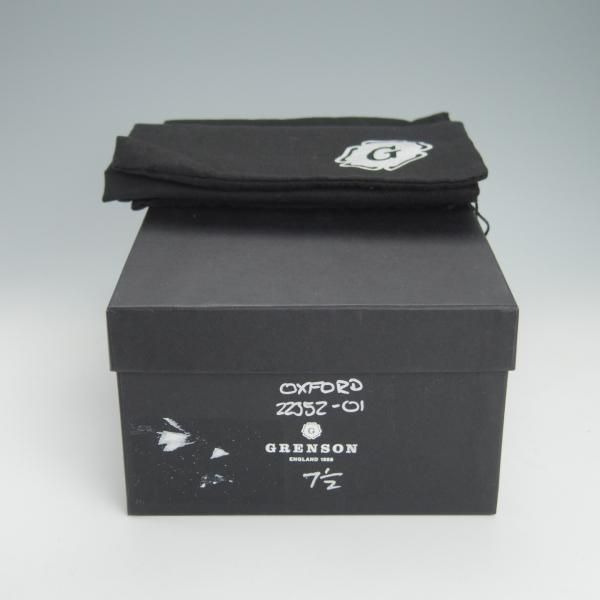 極上★(英)グレンソン 7.5F【定価￥74,800-★OXFORD/オックスフォード】セミブローグ/カーフ/黒/メンズ/GRENSON★g279