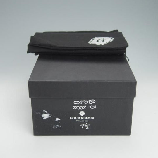 極上★(英)グレンソン 7.5F【定価￥74,800-★OXFORD/オックスフォード】セミブローグ/カーフ/黒/メンズ/GRENSON★g279