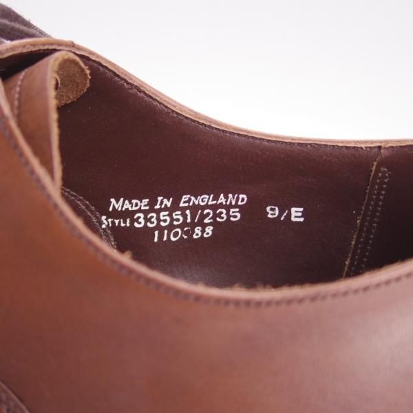 新品★(英)グレンソン 9E【定価￥74,800-★ストレートチップ/ACCRINGTON】33551-235/カーフ/濃茶/メンズ/GRENSON★g280