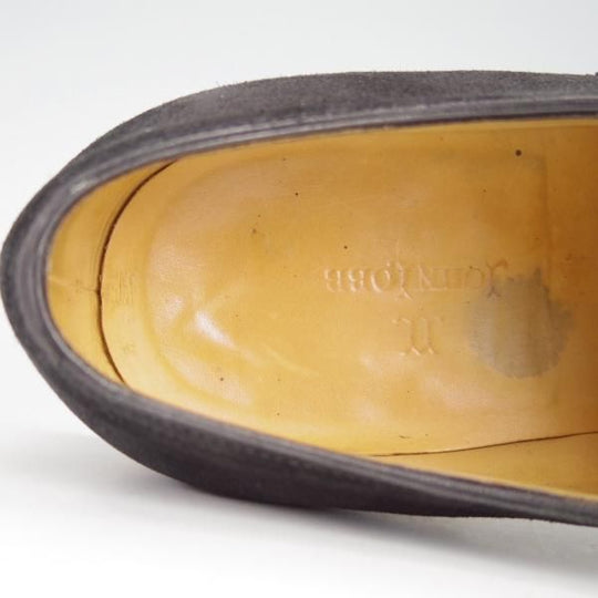 極上★ジョンロブ 5.5E【★AVON/8000ラスト】エイボン/クォーターブローグ/スエード/黒/メンズ/JOHN LOBB★g282