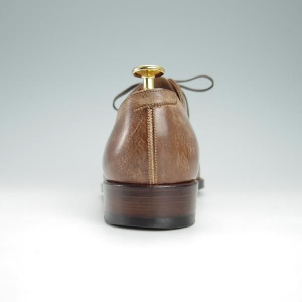 極美品★Iron Dress/アイアンドレス SIZE 7【ハンドソーンウェルテッド製法★フルハンド/Tuscany Waxed Bull hide】パンチドキャップトゥ/茶★g286