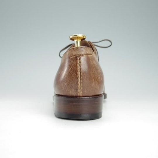 極美品★Iron Dress/アイアンドレス SIZE 7【ハンドソーンウェルテッド製法★フルハンド/Tuscany Waxed Bull hide】パンチドキャップトゥ/茶★g286