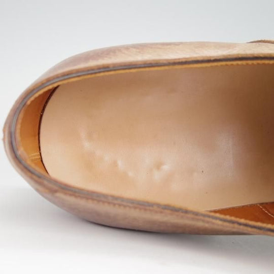 極美品★Iron Dress/アイアンドレス SIZE 7【ハンドソーンウェルテッド製法★フルハンド/Tuscany Waxed Bull hide】パンチドキャップトゥ/茶★g286