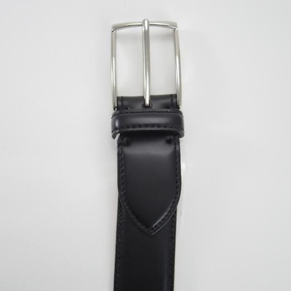 ほぼ未使用★コードバン製ベルト フリーサイズ（サイズ調整可能）【★(九州)岩田屋取扱】ベルト/レザー/本革/黒/ビジネス/メンズ★g291