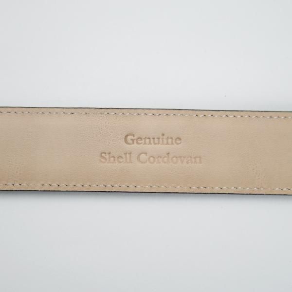 ほぼ未使用★コードバン製ベルト フリーサイズ（サイズ調整可能）【★(九州)岩田屋取扱】ベルト/レザー/本革/黒/ビジネス/メンズ★g291