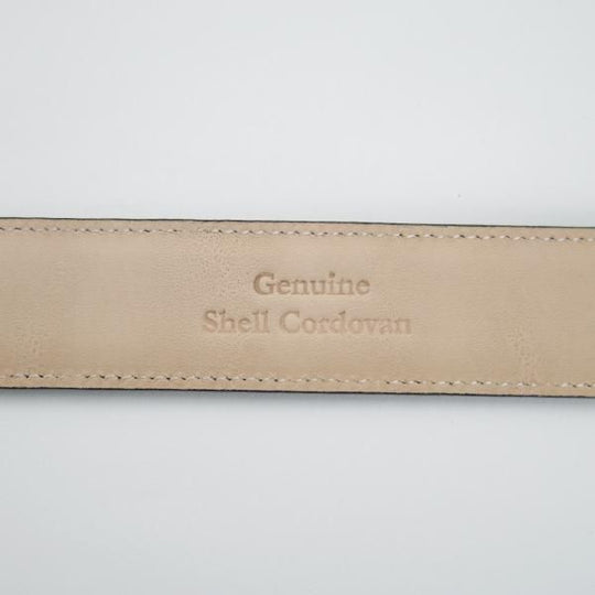 ほぼ未使用★コードバン製ベルト フリーサイズ（サイズ調整可能）【★(九州)岩田屋取扱】ベルト/レザー/本革/黒/ビジネス/メンズ★g291