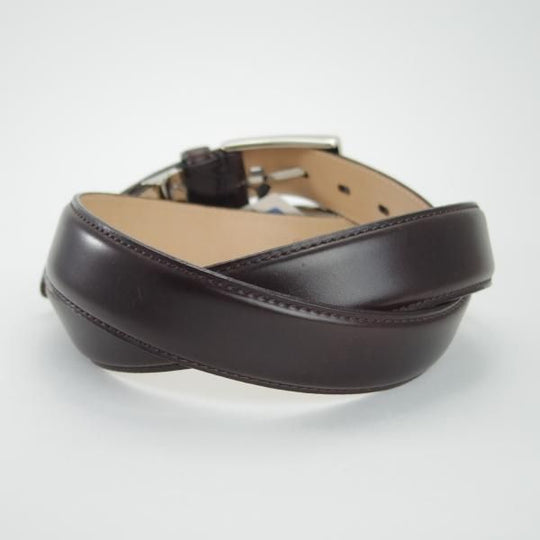 ほぼ未使用★コードバン製ベルト フリーサイズ（サイズ調整可能）【★(九州)岩田屋取扱】ベルト/レザー/本革/濃茶/ビジネス/メンズ★g292