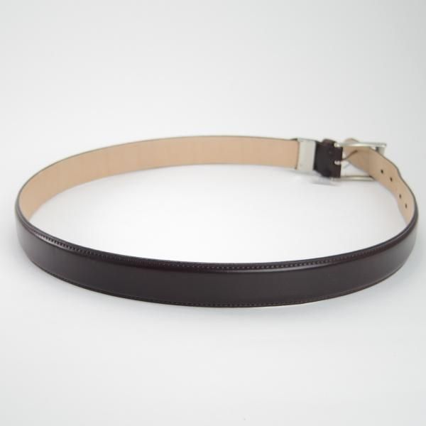 ほぼ未使用★コードバン製ベルト フリーサイズ（サイズ調整可能）【★(九州)岩田屋取扱】ベルト/レザー/本革/濃茶/ビジネス/メンズ★g292