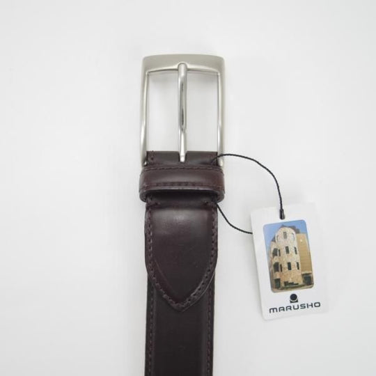 ほぼ未使用★コードバン製ベルト フリーサイズ（サイズ調整可能）【★(九州)岩田屋取扱】ベルト/レザー/本革/濃茶/ビジネス/メンズ★g292