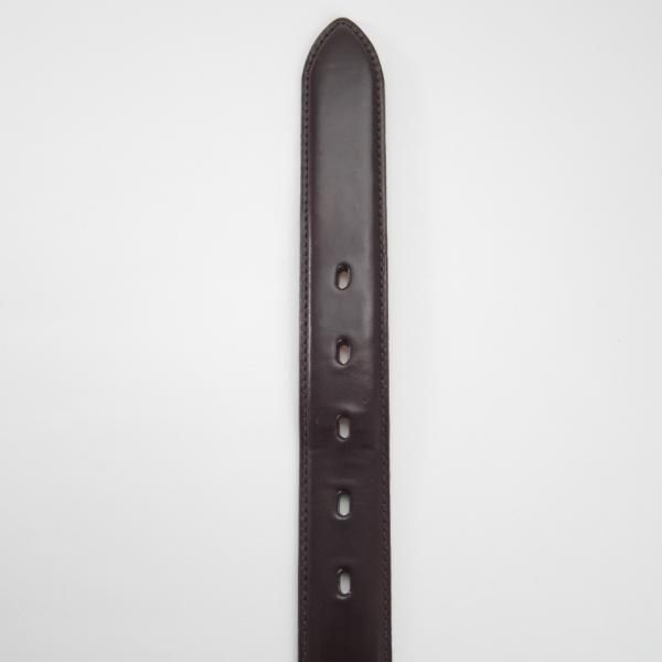 ほぼ未使用★コードバン製ベルト フリーサイズ（サイズ調整可能）【★(九州)岩田屋取扱】ベルト/レザー/本革/濃茶/ビジネス/メンズ★g292