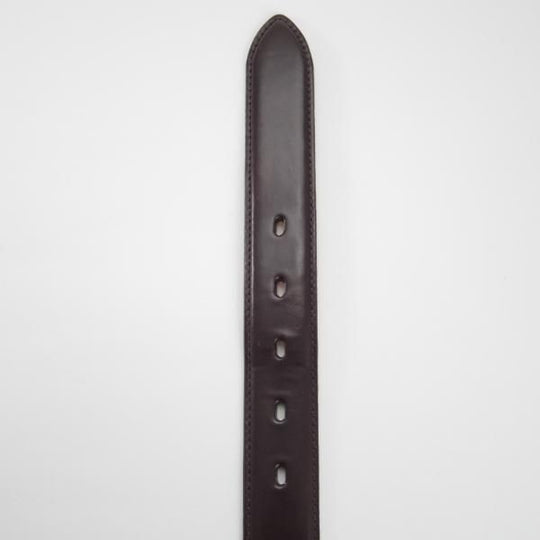 ほぼ未使用★コードバン製ベルト フリーサイズ（サイズ調整可能）【★(九州)岩田屋取扱】ベルト/レザー/本革/濃茶/ビジネス/メンズ★g292