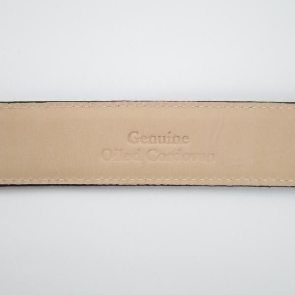 ほぼ未使用★コードバン製ベルト フリーサイズ（サイズ調整可能）【★(九州)岩田屋取扱】ベルト/レザー/本革/濃茶/ビジネス/メンズ★g292