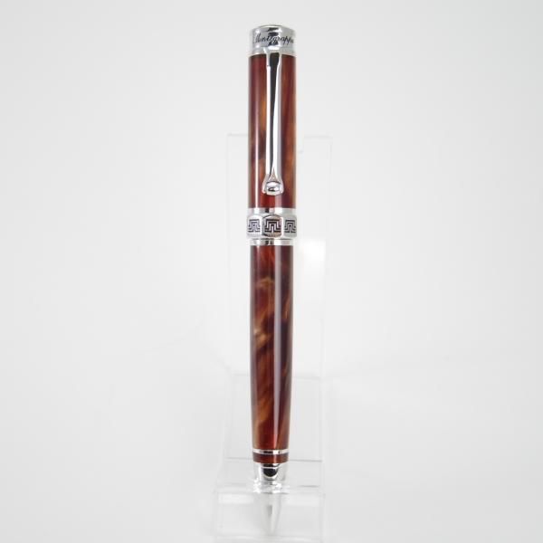 美品★(伊)モンテグラッパ/Montegrappa【★エスプレッシオーネ/プレシャスレジン】ロジュームフィニッシュ/ボールペン/ダークブラウン★g293