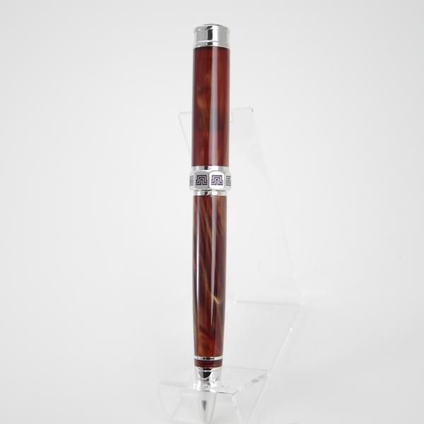 美品★(伊)モンテグラッパ/Montegrappa【★エスプレッシオーネ/プレシャスレジン】ロジュームフィニッシュ/ボールペン/ダークブラウン★g293