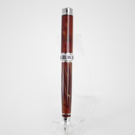 美品★(伊)モンテグラッパ/Montegrappa【★エスプレッシオーネ/プレシャスレジン】ロジュームフィニッシュ/ボールペン/ダークブラウン★g293